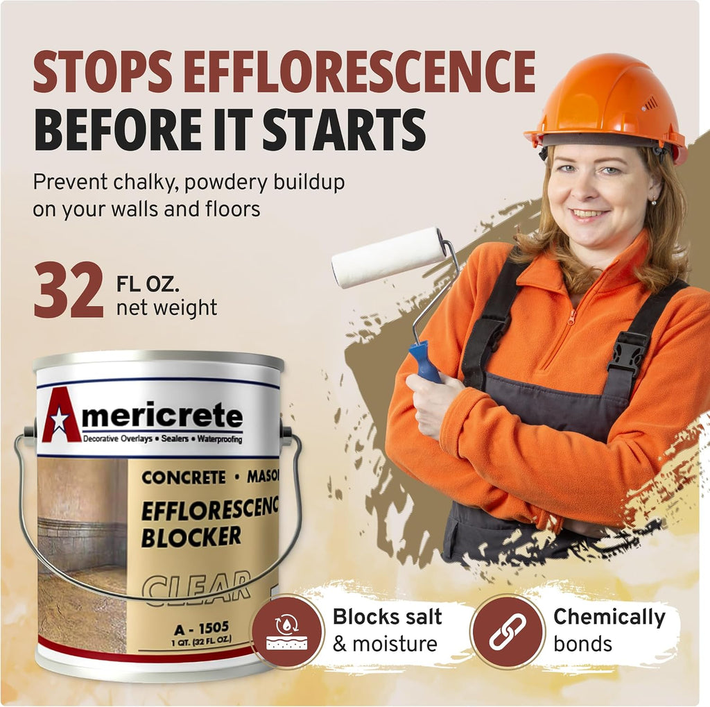 Efflorescence Blocker - Eco Friendly, Chemically Bonded Water Based Solution for Preventing Efflorescence on Masonry