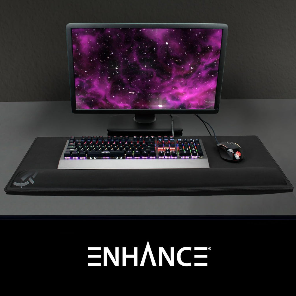 XXL Large Mouse Pad for Desk with 2XL Ergonomic Memory Foam Wrist Rest Support (31.5 x 13.78 x 1 inches) - Desk Pad