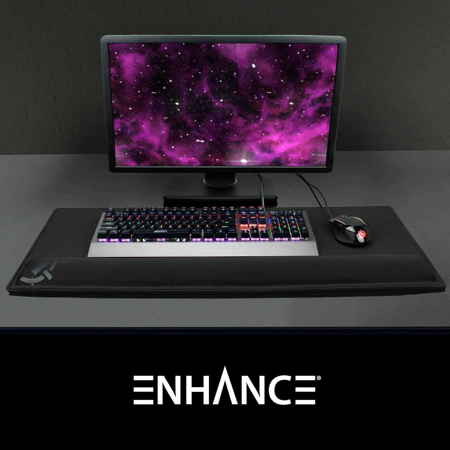 XXL Large Mouse Pad for Desk with 2XL Ergonomic Memory Foam Wrist Rest Support (31.5 x 13.78 x 1 inches) - Desk Pad