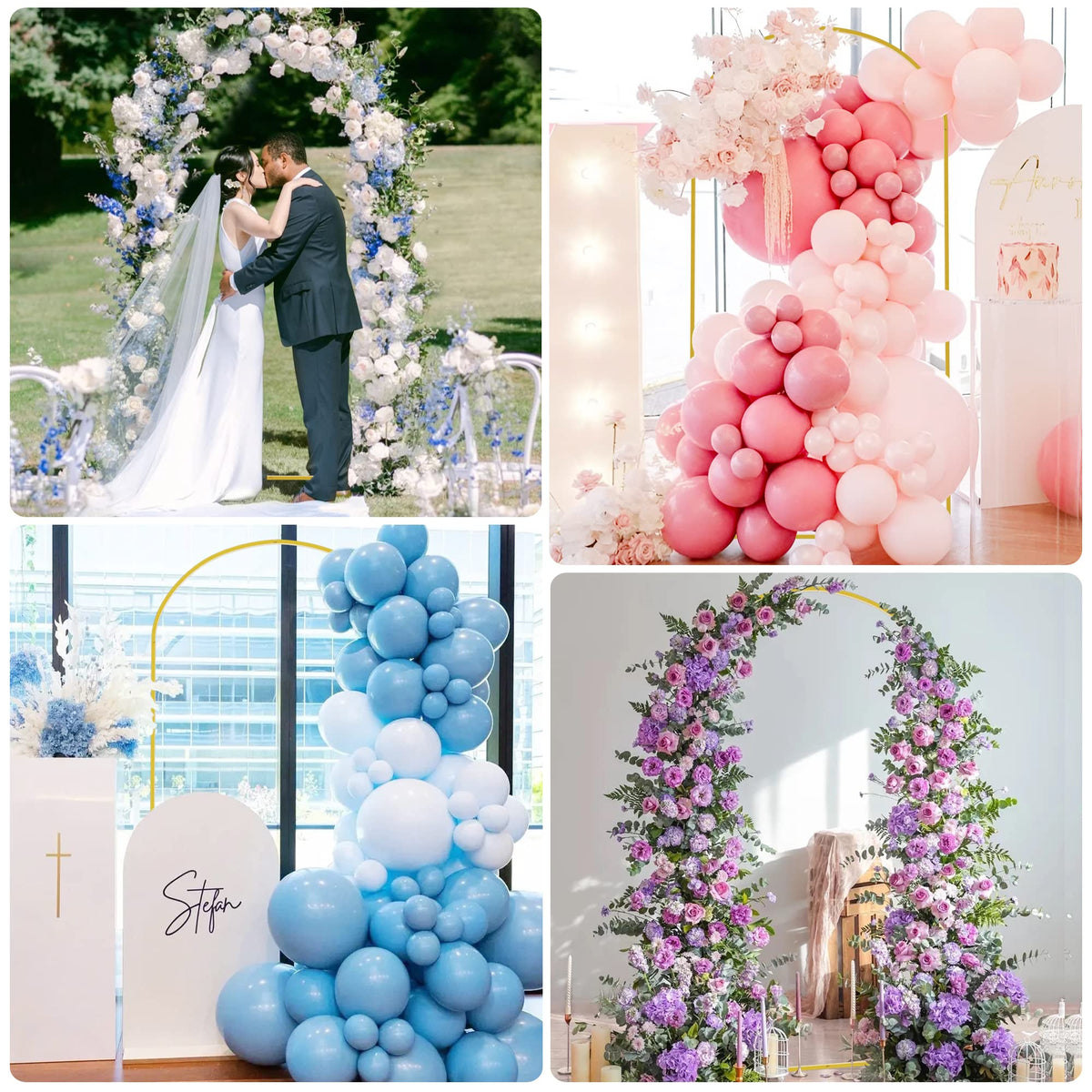 Arch Backdrop Stand, 7.2ft, Metal Wedding Arch Stand, Gold