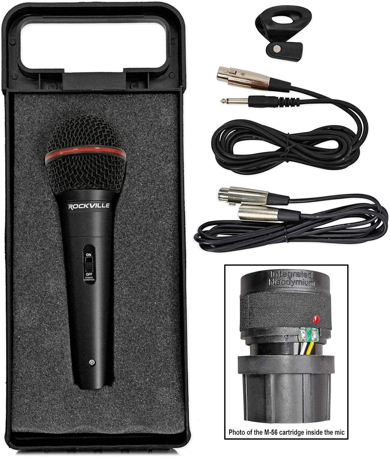 RMIC-SR Handheld Wired Dynamic Microphone for DJ/Vocal/Recording | Includes 2 OFC Cables (XLR-XLR/XLR-1/4"), Carry