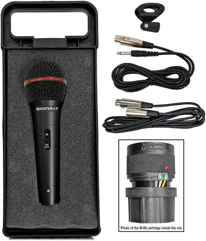RMIC-SR Handheld Wired Dynamic Microphone for DJ/Vocal/Recording | Includes 2 OFC Cables (XLR-XLR/XLR-1/4"), Carry