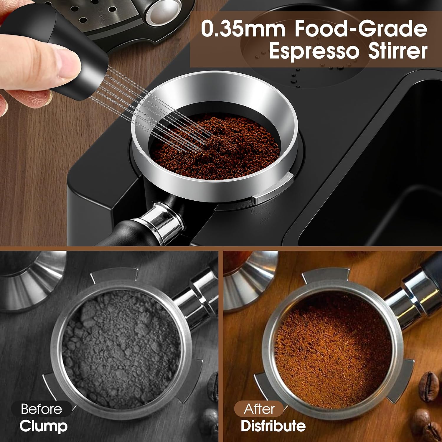 54mm Espresso Accessories Kit, Tamping Station, Knock Box, Tamper