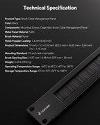 1U Brush Panel for 19" Rack Mount, Server Cabinet Dust Proof 2-Pack