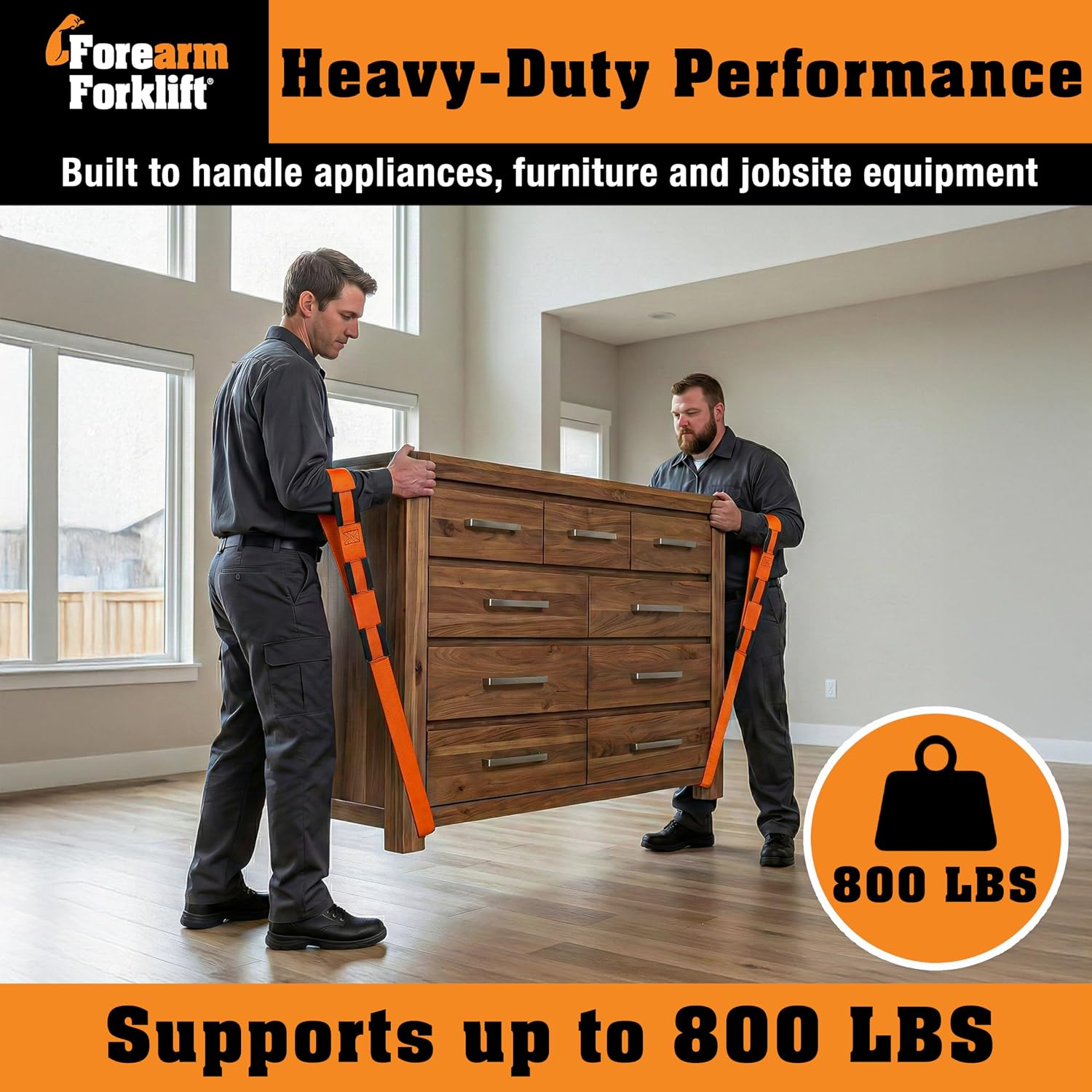 Furniture Moving Straps – 2-Person Lifting Strap for Moving Furniture, Appliances, Heavy Duty Carrying for Heavy
