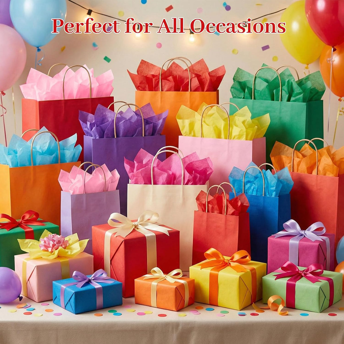 Tissue Paper 120 Sheets, 20 X 14 inch 20 Colors for Gift Bags