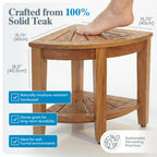 Kai Corner 15.5" Teak Shower Bench