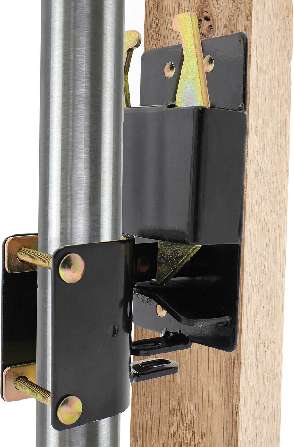 Rural365 Farm Gate Latch 2 Way Gate Latch - Black Two Way Gate Latch Livestock Cattle Gate for Horse Corrals, Ranches