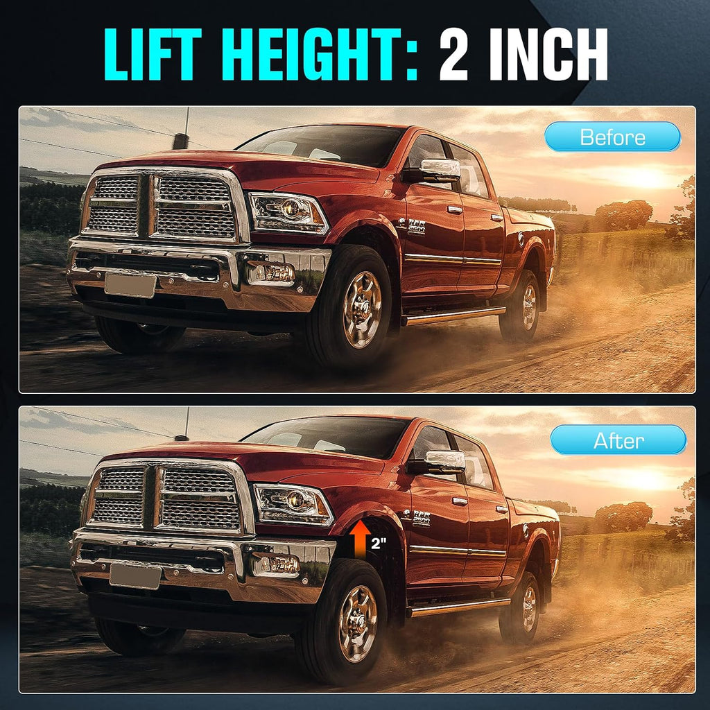 Autsurles 2" Front Leveling Kit for Ford Ranger / Bronco / Explorer 2WD - Spring Lift Spacers with 3/4" Stud Extenders
