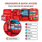 Organized First Aid Kit, Labeled Medical Kit Fully Stocked