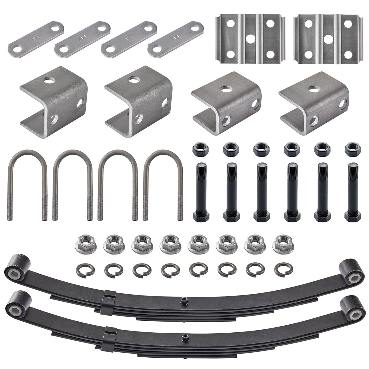 3500lb Tandem Trailer Leaf Spring Kit with 5-1/2" U-Bolts