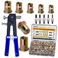 ASKWAY SAE Pressure Rivet Nut Tool Kit 420pcs, SAE Thread Rivet Nuts Kit