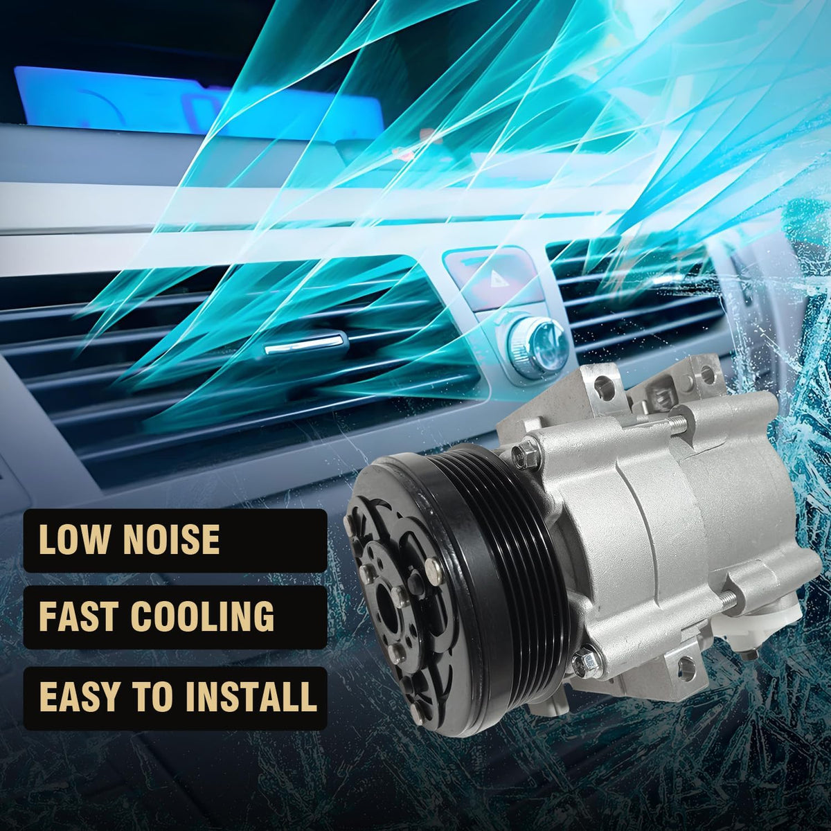 A/C Compressor Fit for Ford F-150 1997-2001,for Excursion 2003-2005