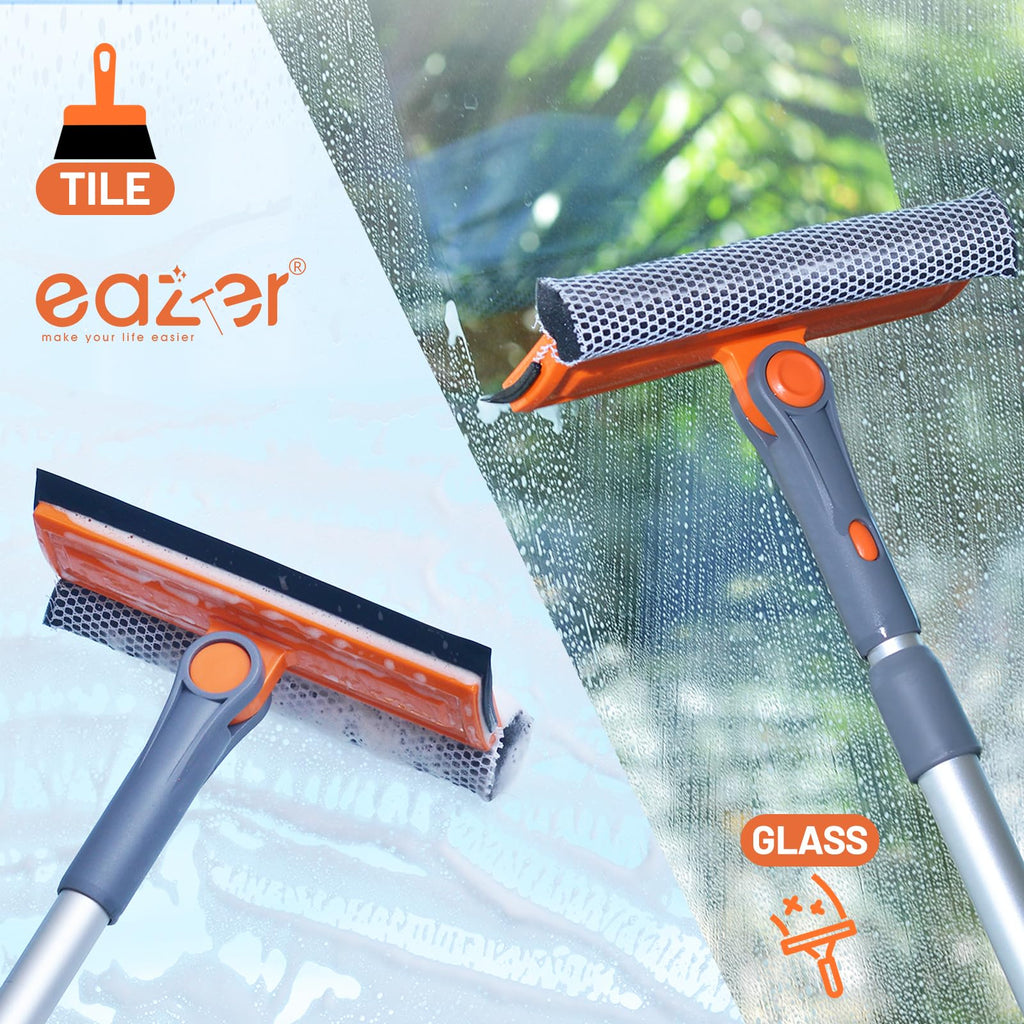 Professional Window Squeegee, 2-in-1 Rotatable Squeegee for Window Cleaning Kit, Window Cleaner Tool, Window Washing