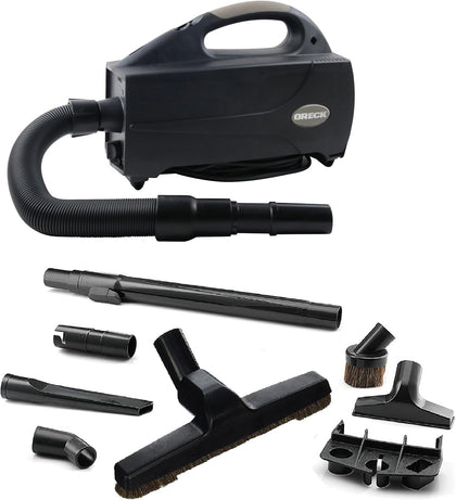 Compact Canister Vacuum Cleaner, Portable, Handheld | Ideal for Carpet and Hard Floors, Lightweight, Powerful Suction