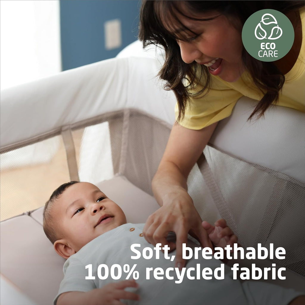 Swift Baby Playard with Mat, Baby Playpen, Play Yard with Bassinet, Portable Playpen for Babies and Toddlers, Classic