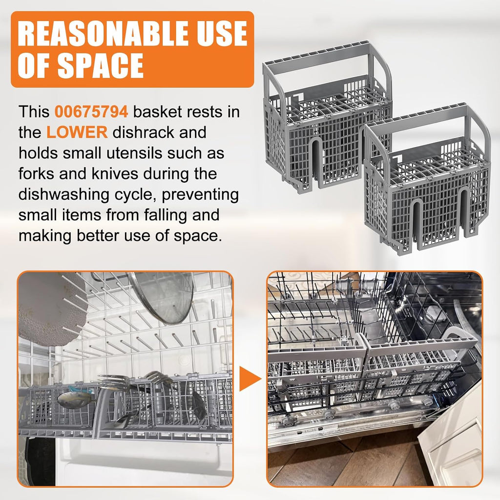 Upgraded 00675794 675794 Dishwasher Silverware Basket For Thermador Bosch Dishwasher Silverware Basket Replacement Parts Bosch Utensil Baskets Cutlery Holder SHE55M15UC SHX3AR75UC 00704855 9001396277
