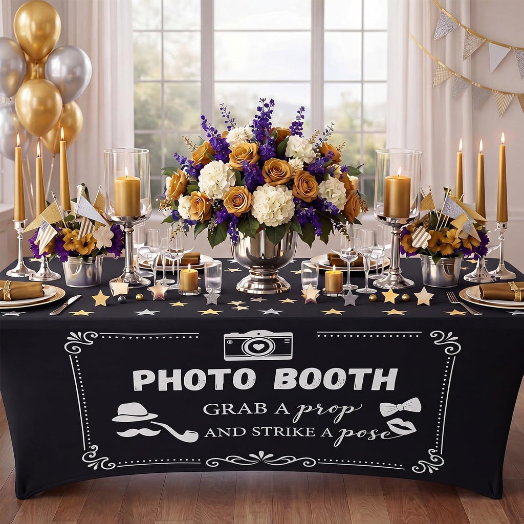 1 Pcs Photo Booth Table Cloth 6 ft Wedding Photo Booth Props