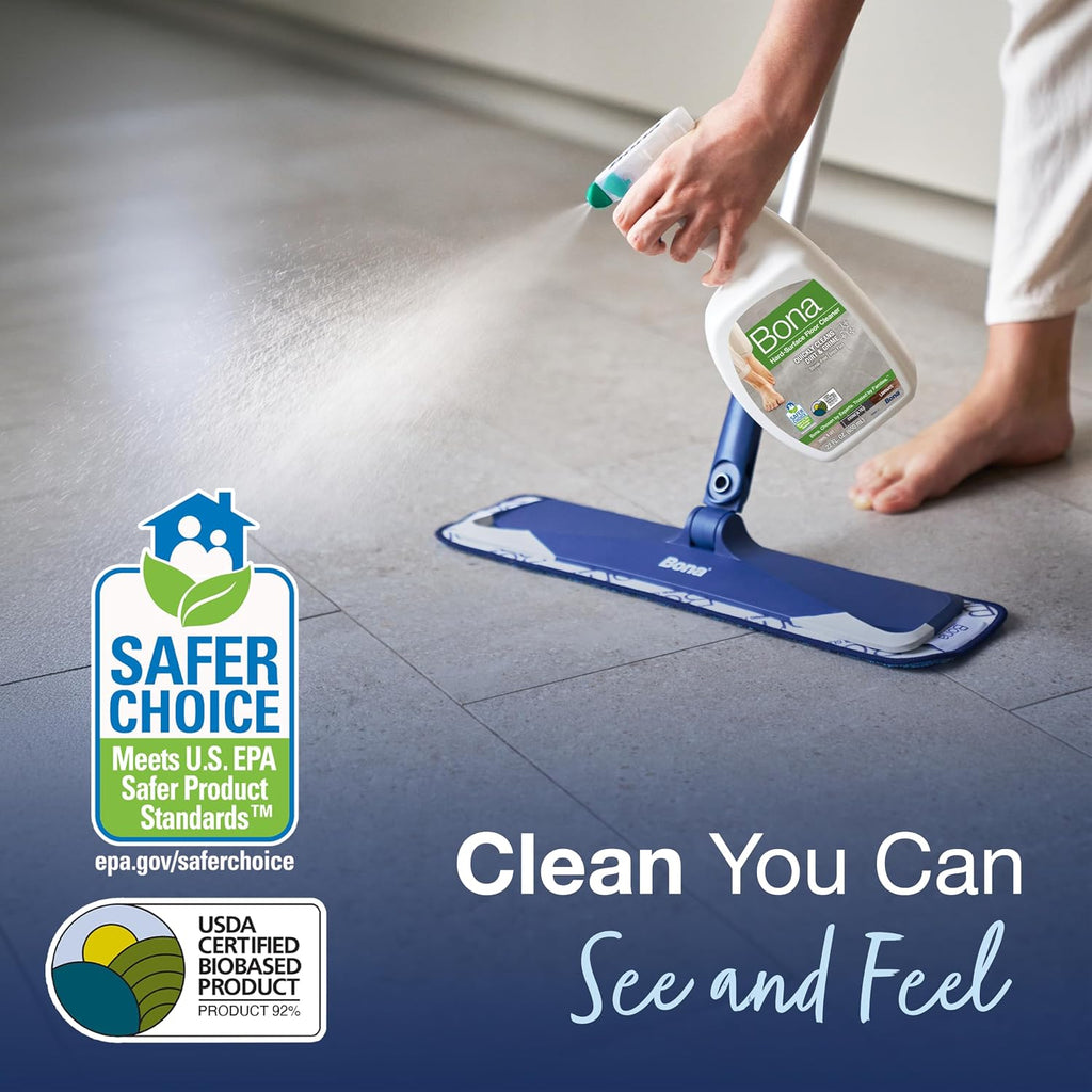 Multi-Surface Floor Cleaner Concentrate - 1 fl oz - 4-Pack - Residue-Free Floor Cleaning Solution for Bona Spray Mop