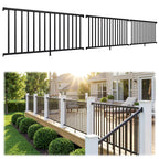 3 Pack 36 in x 6 ft Aluminum Porch and Deck Railing Kit Without Post
