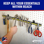 Master Magnetics 24" Magnetic Bar Tool Organizer - Easy to Install Magnet Storage Holder for House, Garage, Shed, or Job Site - Black Powder Coat