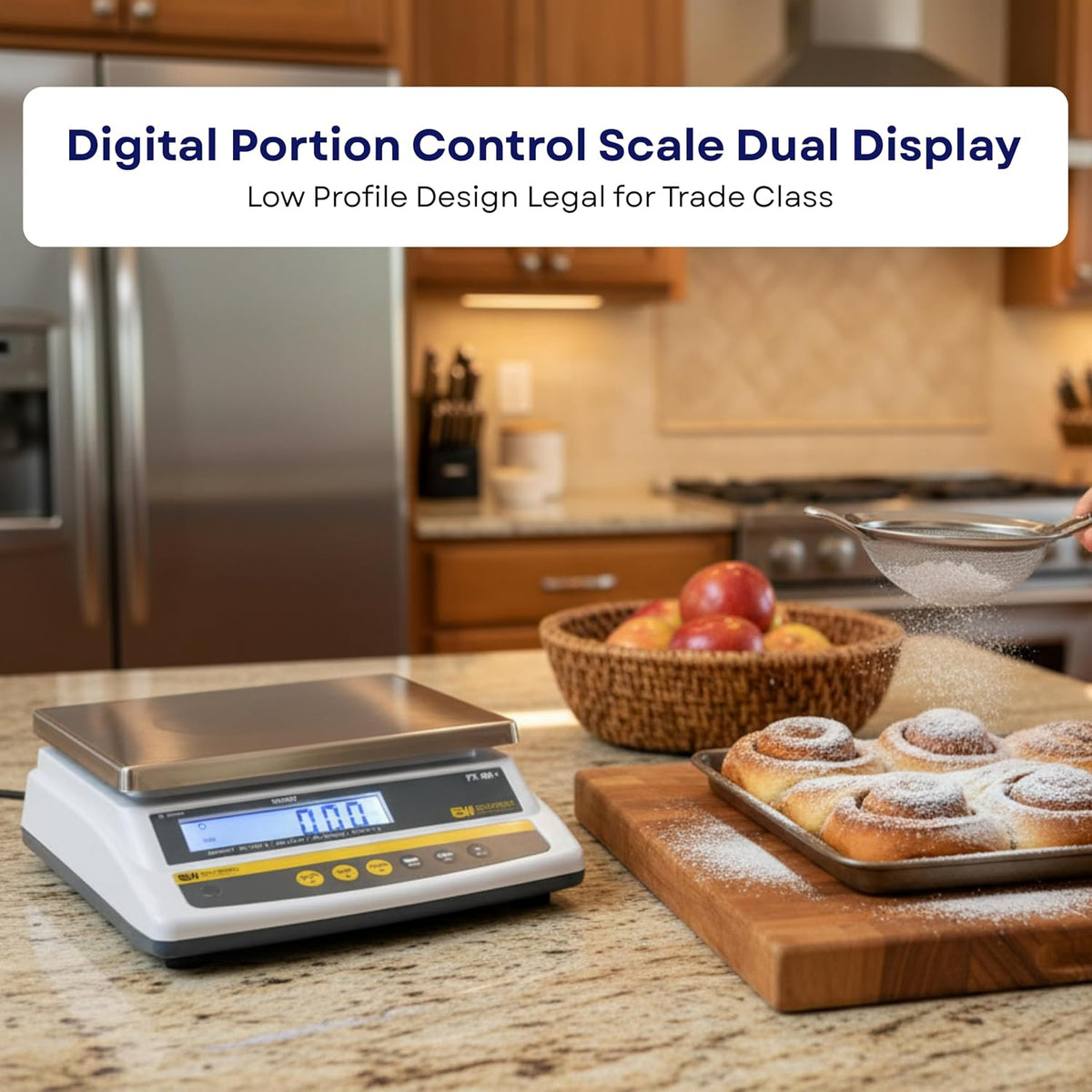 Digital Food Scale – Commercial Kitchen Scale with Rechargeable Battery, NTEP Class III Legal for Trade Scale, Large