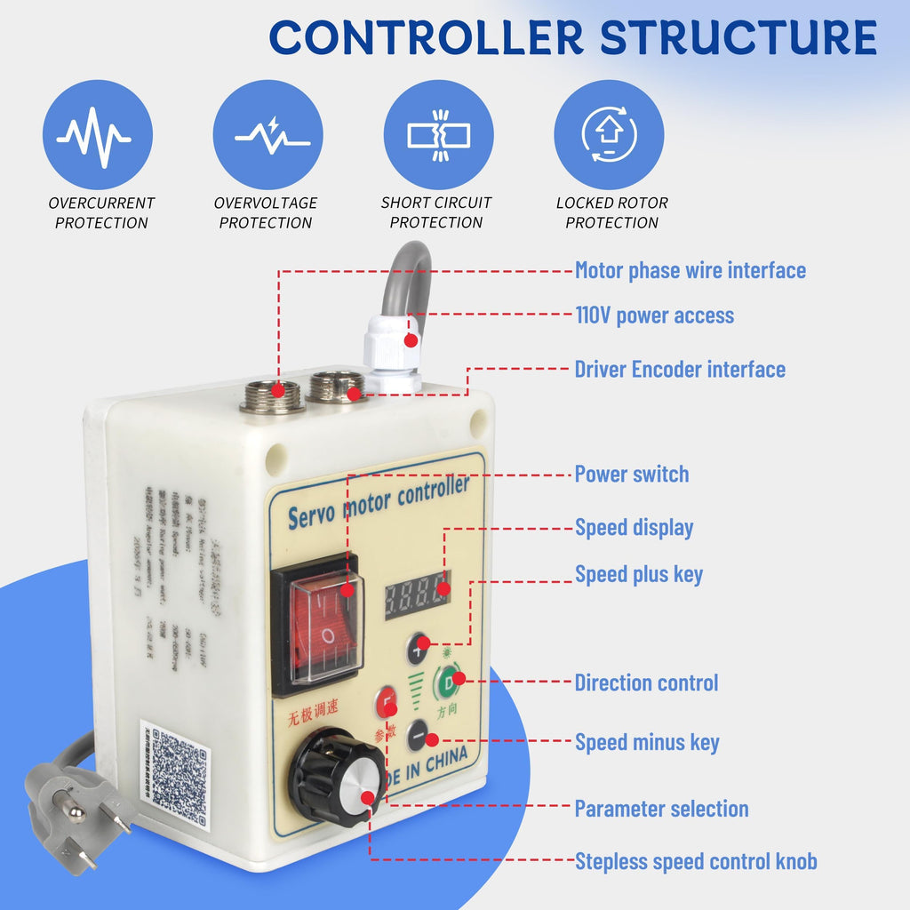 CNCTOPBAOS 1HP 750W Brushless Servo Motor Driver CNC Controller Kit CW/CCW