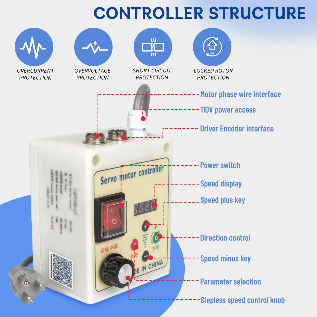 CNCTOPBAOS 1HP 750W Brushless Servo Motor Driver CNC Controller Kit CW/CCW