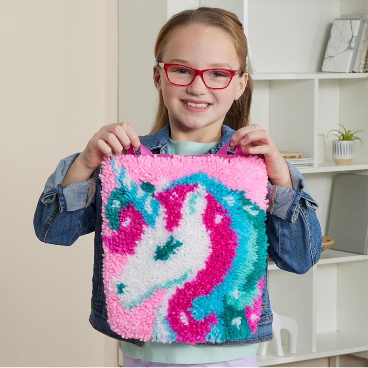 Latch Hook Kits for Kids – Kids Crafts, Arts and Crafts, Yarn Art, Wall Hanging & Mini-Rugs, Craft Supplies, Pre-Cut