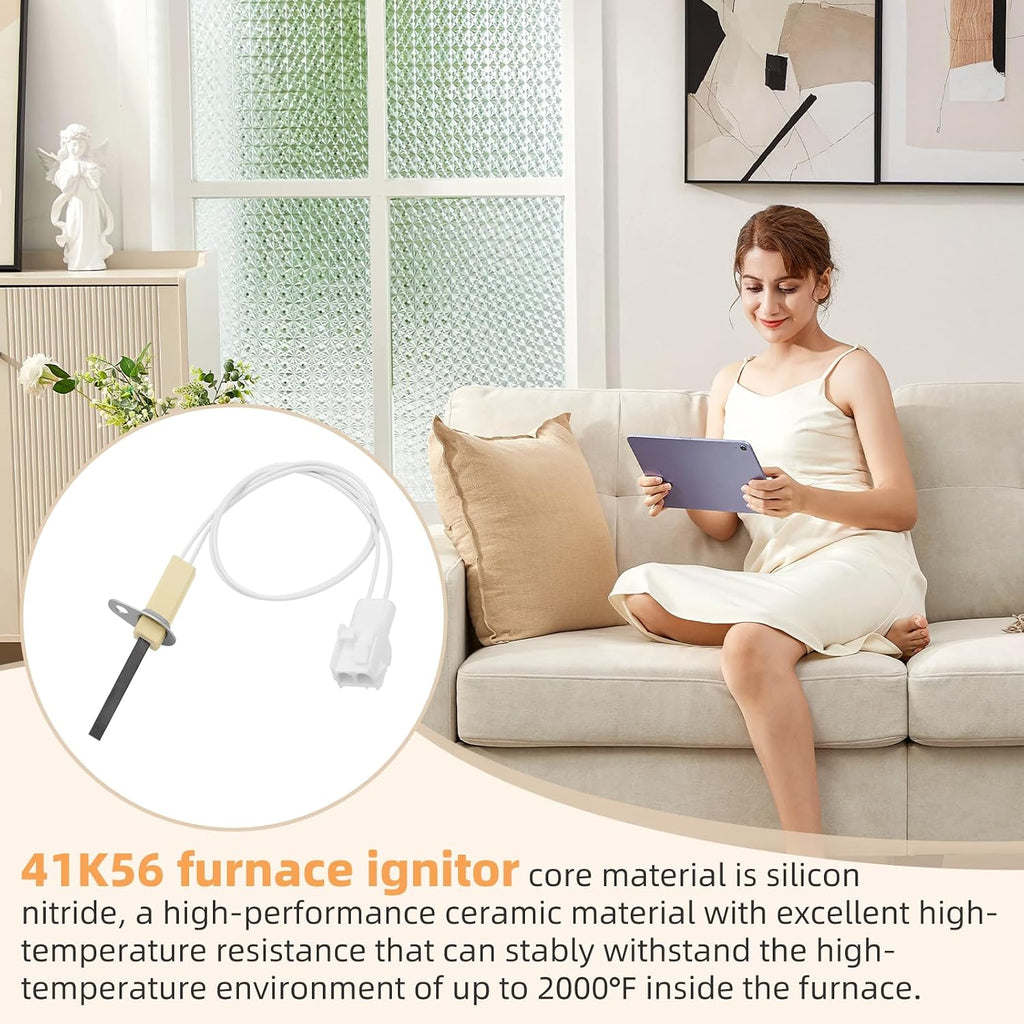 768A-844 Furnace Ignitor, 41K56 Hot Surface Ignitor Fits for Gas Furnace