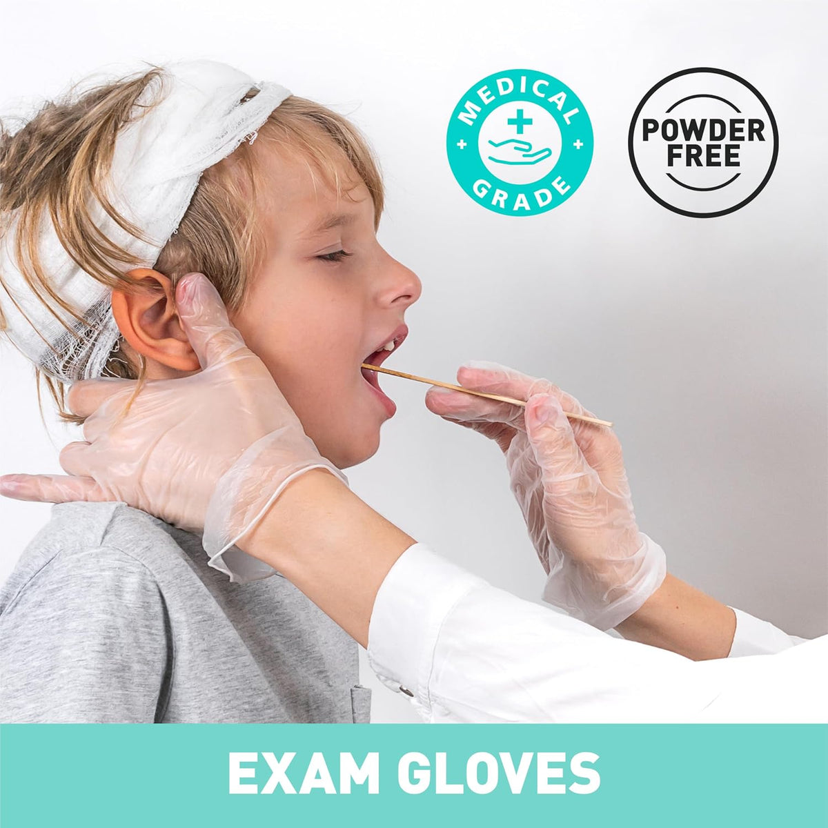 Clear Vinyl Disposable Gloves, Latex-Free, Powder-Free