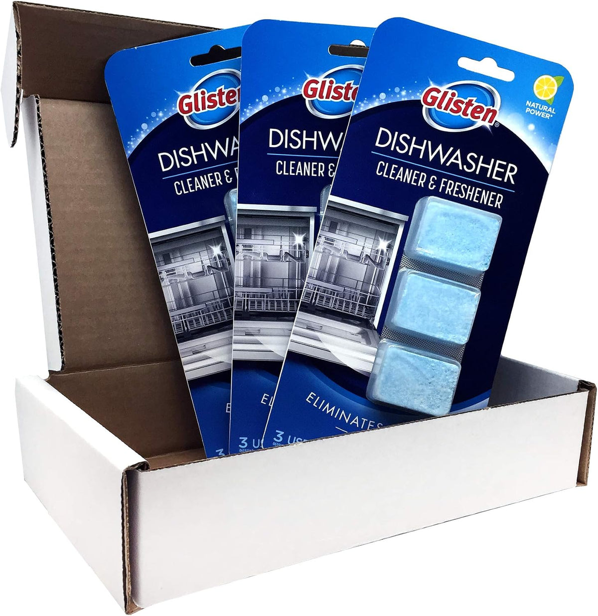 DT0312T Dishwasher Cleaner & Freshener, 3 Tablets, Clear, 3 Count