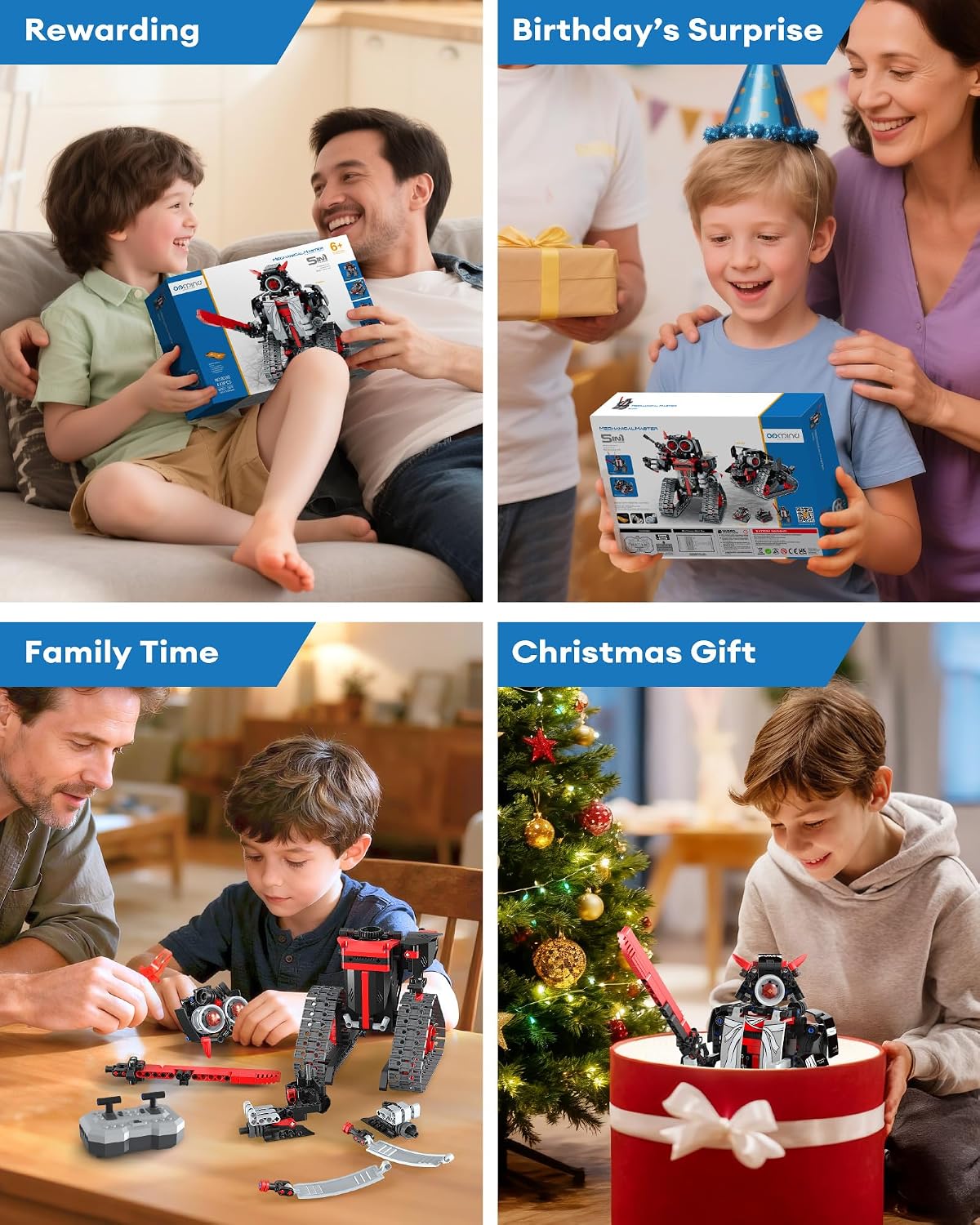5-in-1 STEM RC Robot Building Kit - 443PCS, Gift for Boys Ages 8-13 | STEM Toys for Ages 8-13, Building Toys for
