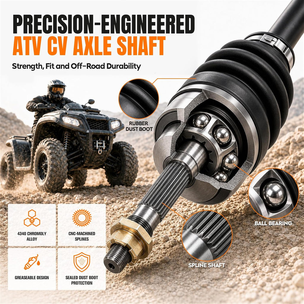 Front and Rear ATV CV Axle Drive shaft Assembly Set for Yamaha Grizzly 700 2007-2013, for Grizzly 550 2009-2014, Replace for 28P-2510J-00-00 3B4-2510J-00-00 28P-2510F-04-00 28P-2530V-01-00 - Full Set