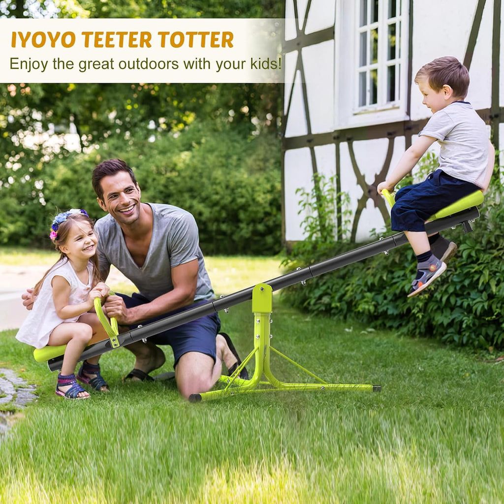 Teeter Totter Seesaw for Kids Outdoor for Ages 4-8 Toddler Seesaw Sit and Spin Teeter Totter Outside Outdoor Toys