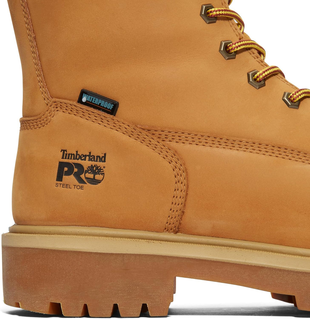 mens Direct Attach 8 Inch Steel Safety Toe Insulated Waterproof Industrial Work Boot