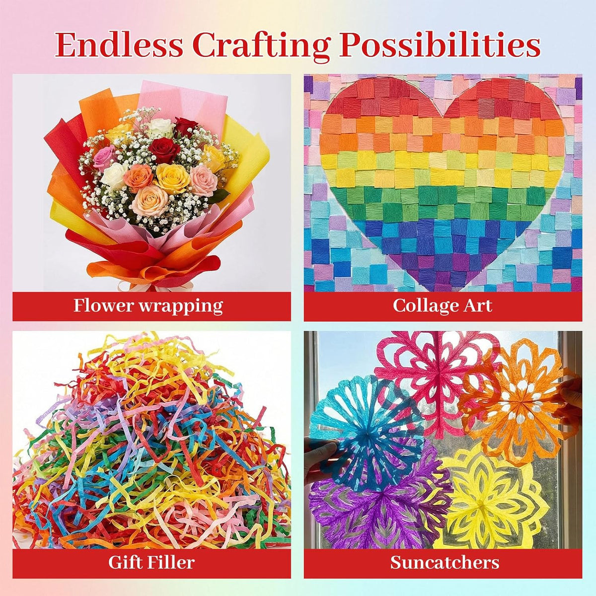 Tissue Paper 120 Sheets, 20 X 14 inch 20 Colors for Gift Bags