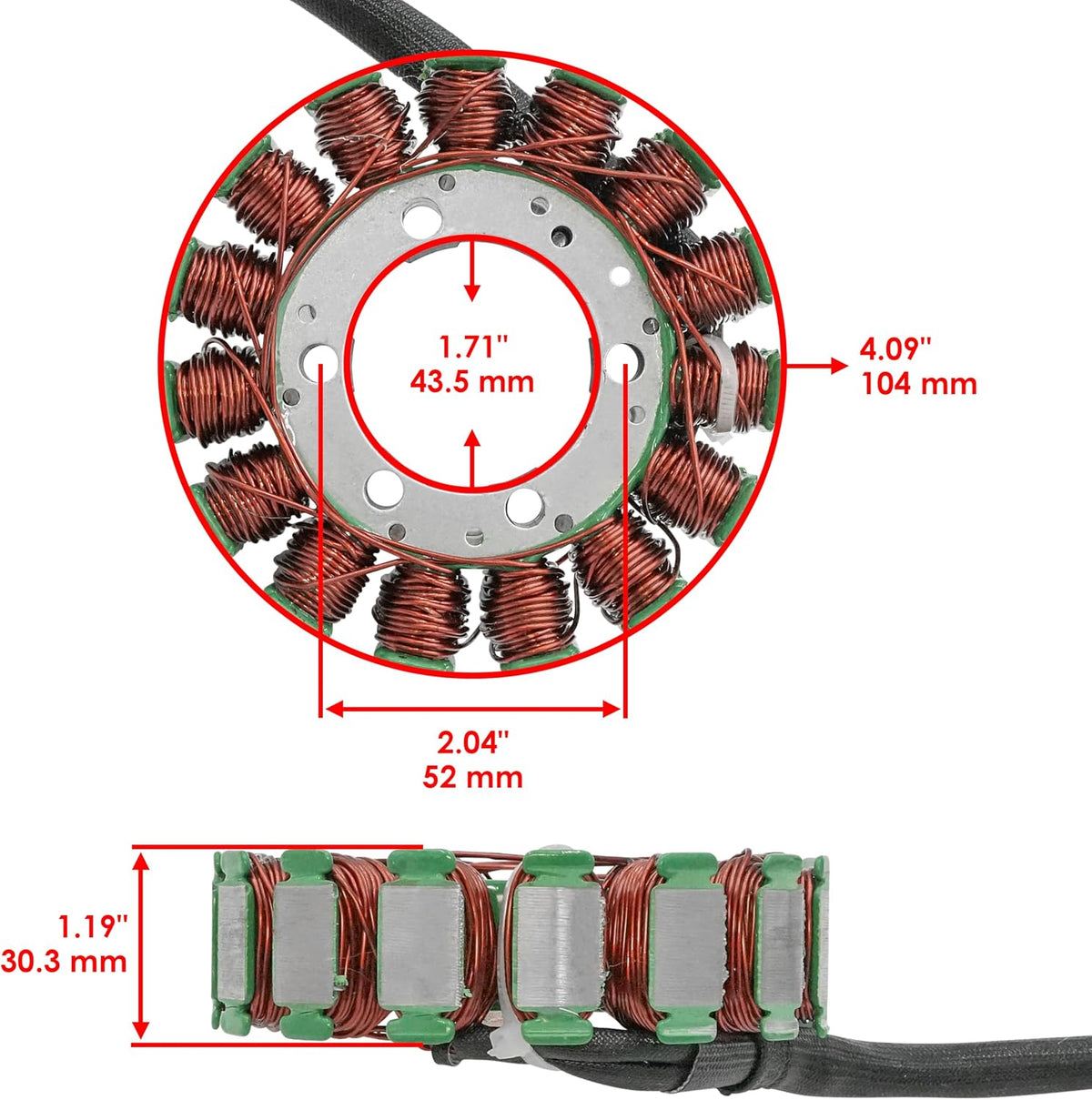 Caltric Stator and Gasket Compatible With Yamaha Grizzly 700 Yfm700Fg 4Wd Fi Eps 2007-2015