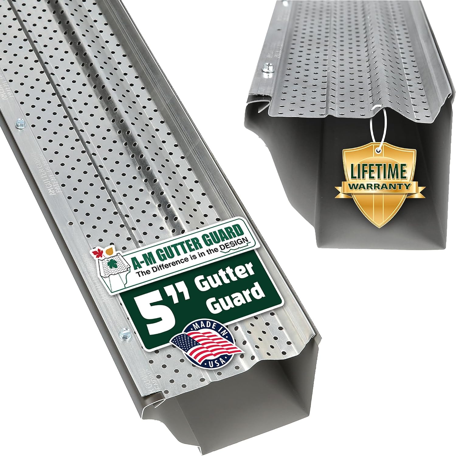 5" x 50 Ft Mill Finish Aluminum, Leaf & Debris Protection