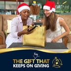 Bulk Set of 60 Reusable Large Gold Gift Bags with Handles