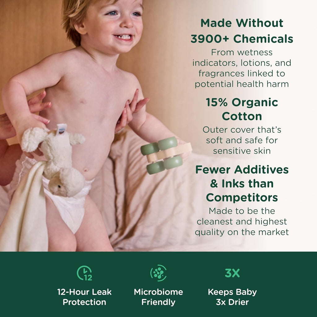 Non-Toxic Training Pants Toddler Diapers - Size 6, 32 Count | EWG Verified & Microbiome-Friendly. Easy pull-on &