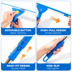 7Pcs Window Cleaning Kit with 3Gal Collapsible Bucket & 81"Squeegee