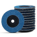3 x 3/8'' 10 Pack Flap Discs for Angle Grinder, 60 Grit, Type 27