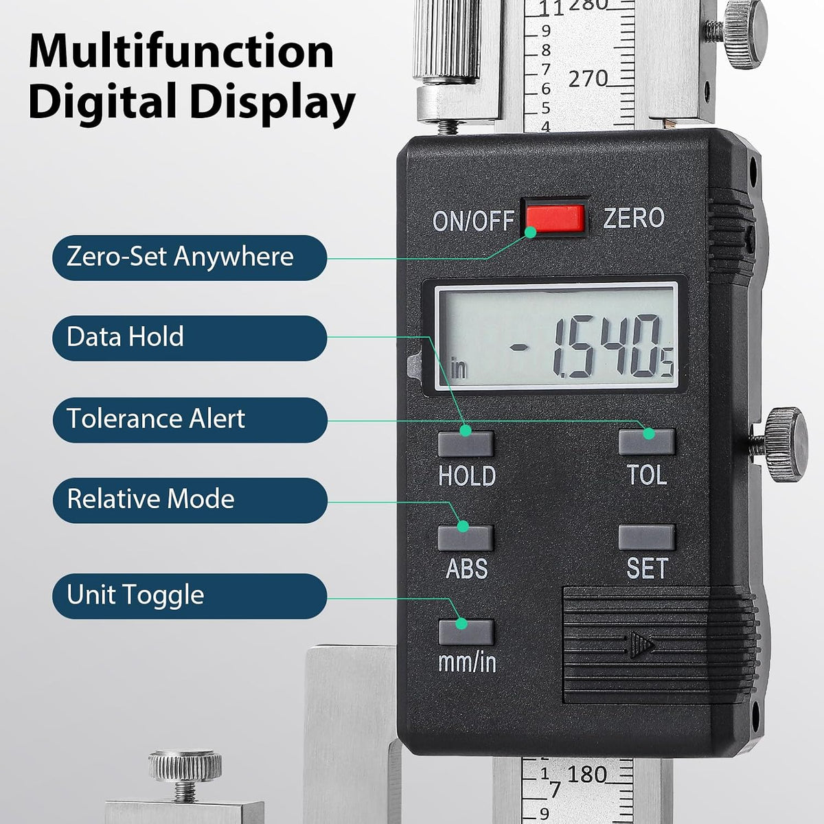 12" (300mm) Digital Height Gauge 0.0005"/0.01mm Resolution