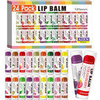 24 Pack Natural Lip Balm for Dry Lips - Moisturizing Bulk Stocking