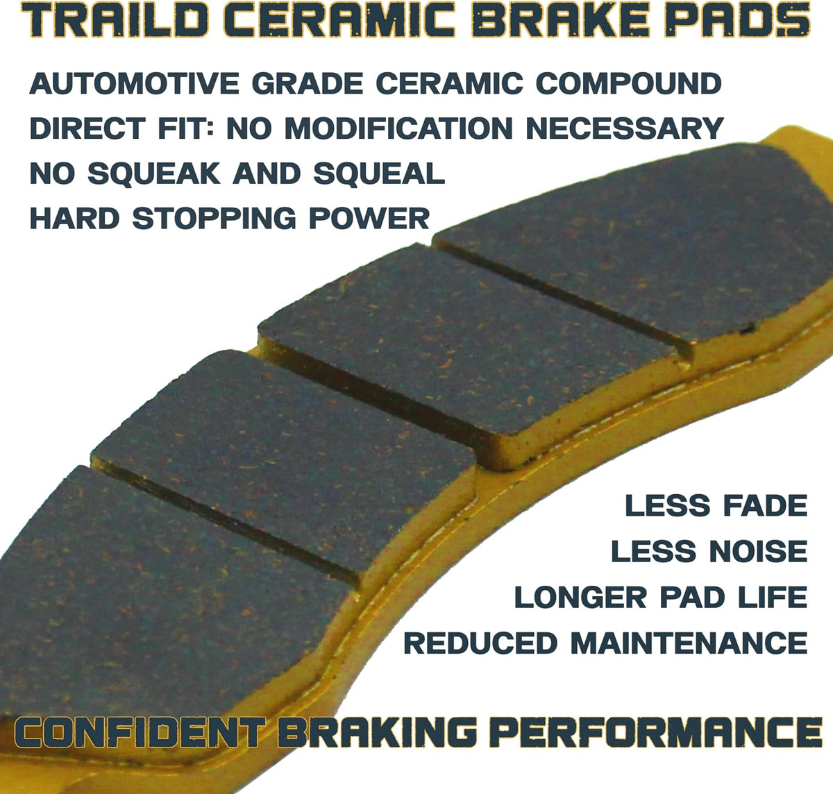 Traild Ceramic Brake Pads for Polaris RZR XP 1000/XP 2012-2023 Front & Rear