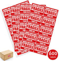 600 PCS 3x2 Inch Fragile Stickers for Shipping and Moving