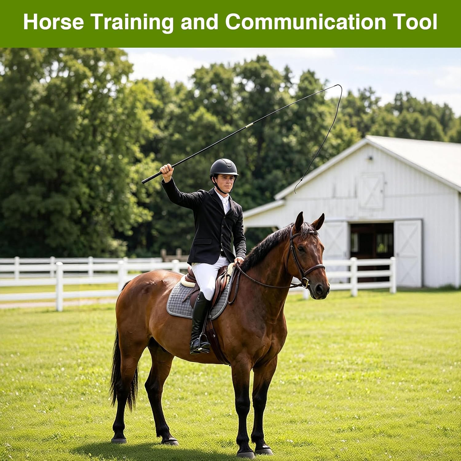 Detachable Horse Equestrian Lunge Whip Stick for Training