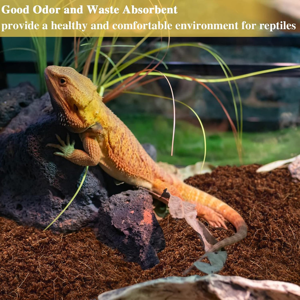 2 Pack Coconut Fiber Substrate, Premium Coco Coir Reptile Substrate | 100% Coconut Husk Terrarium Bedding for