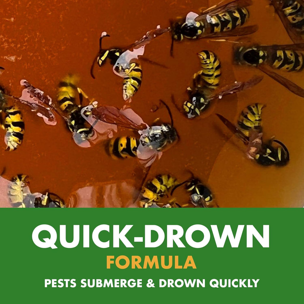 Wasp, Hornet & Yellowjacket Trap Refill, 1 Count | Quick-Drown Formula, Lure Refill Lasts Up To 30 Days, Fast Acting